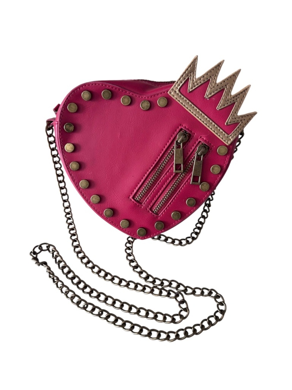 Disney Store Descendants Evie Rebel Heart with Crown Tiera Shaped Crossbody Bag